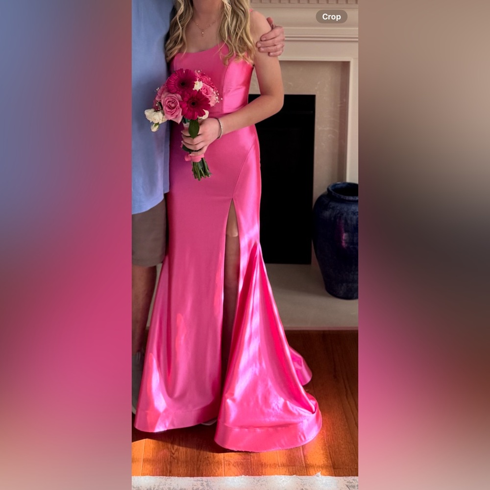 Elegant Pink Satin Gown